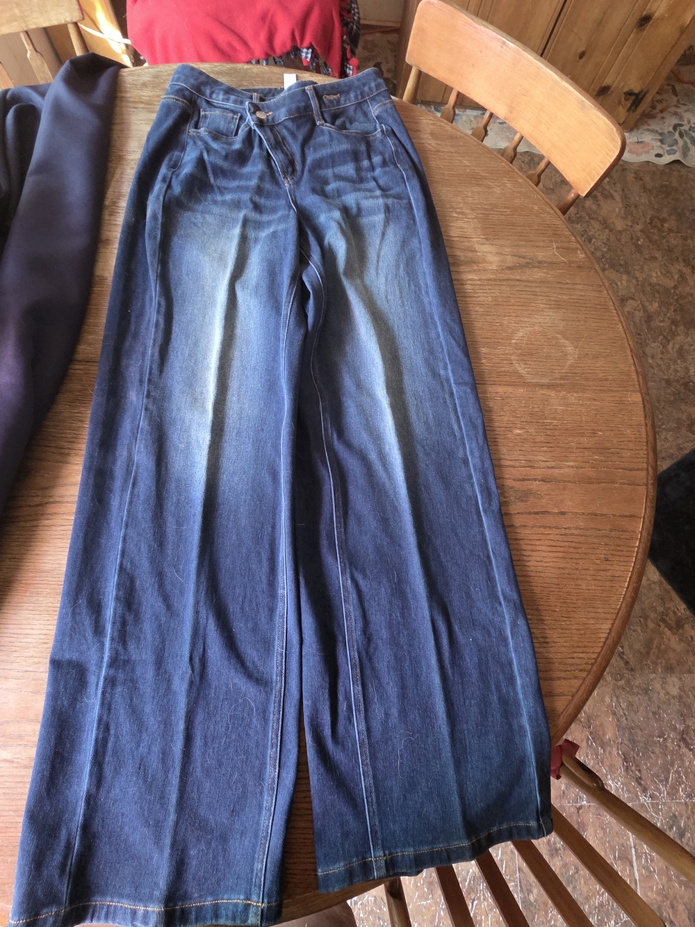 Halara Flex Asymmetric High Waist Casual Baggy Jeans